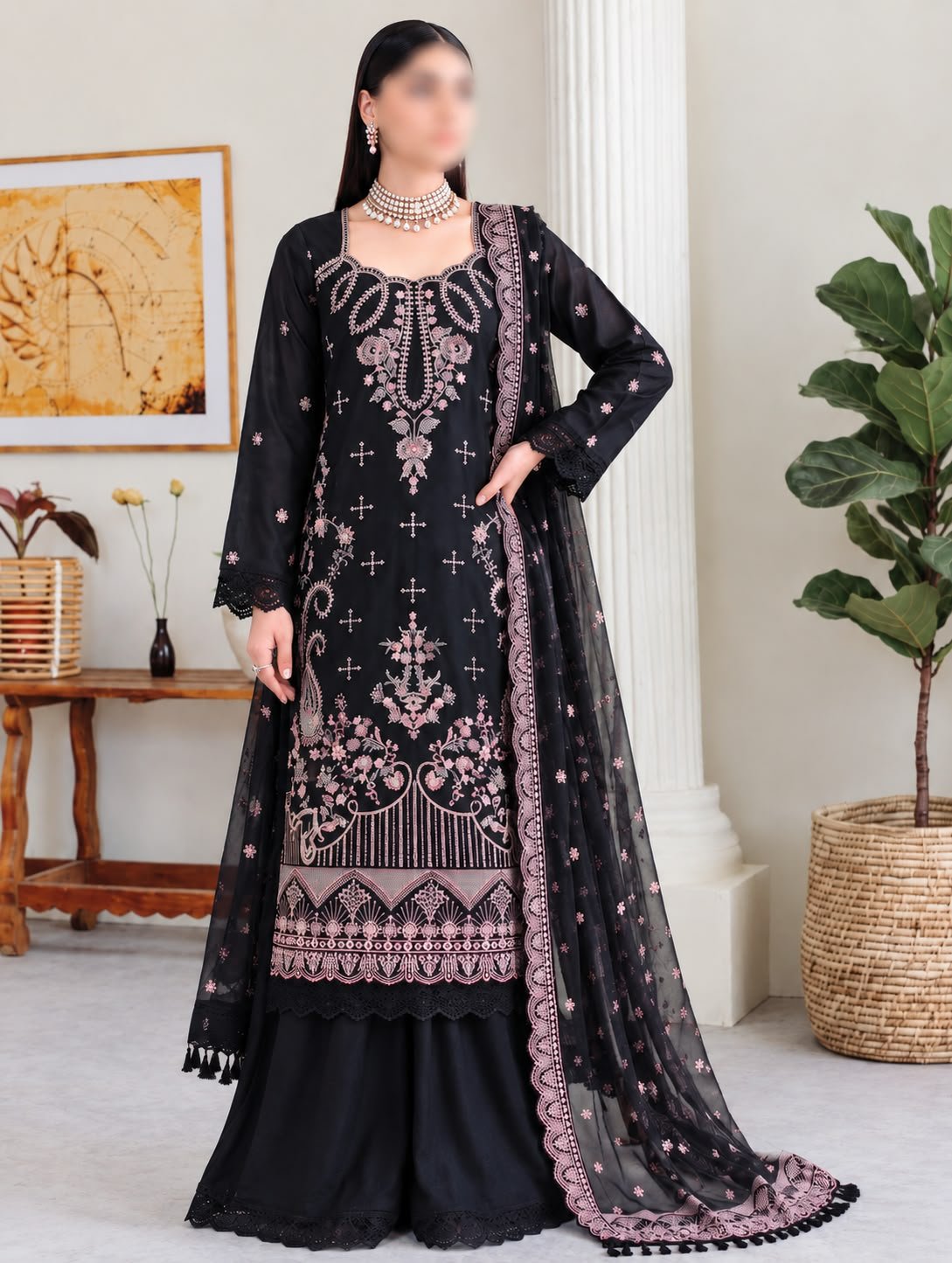 Embroided Viscose Suits
